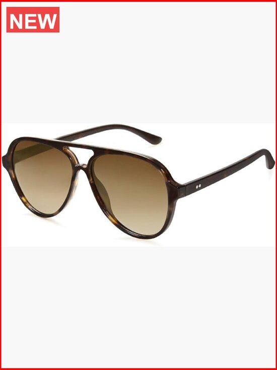 Classic Polarized Aviator Sunglasses, Retro Trendy UV400 Shades main image 5